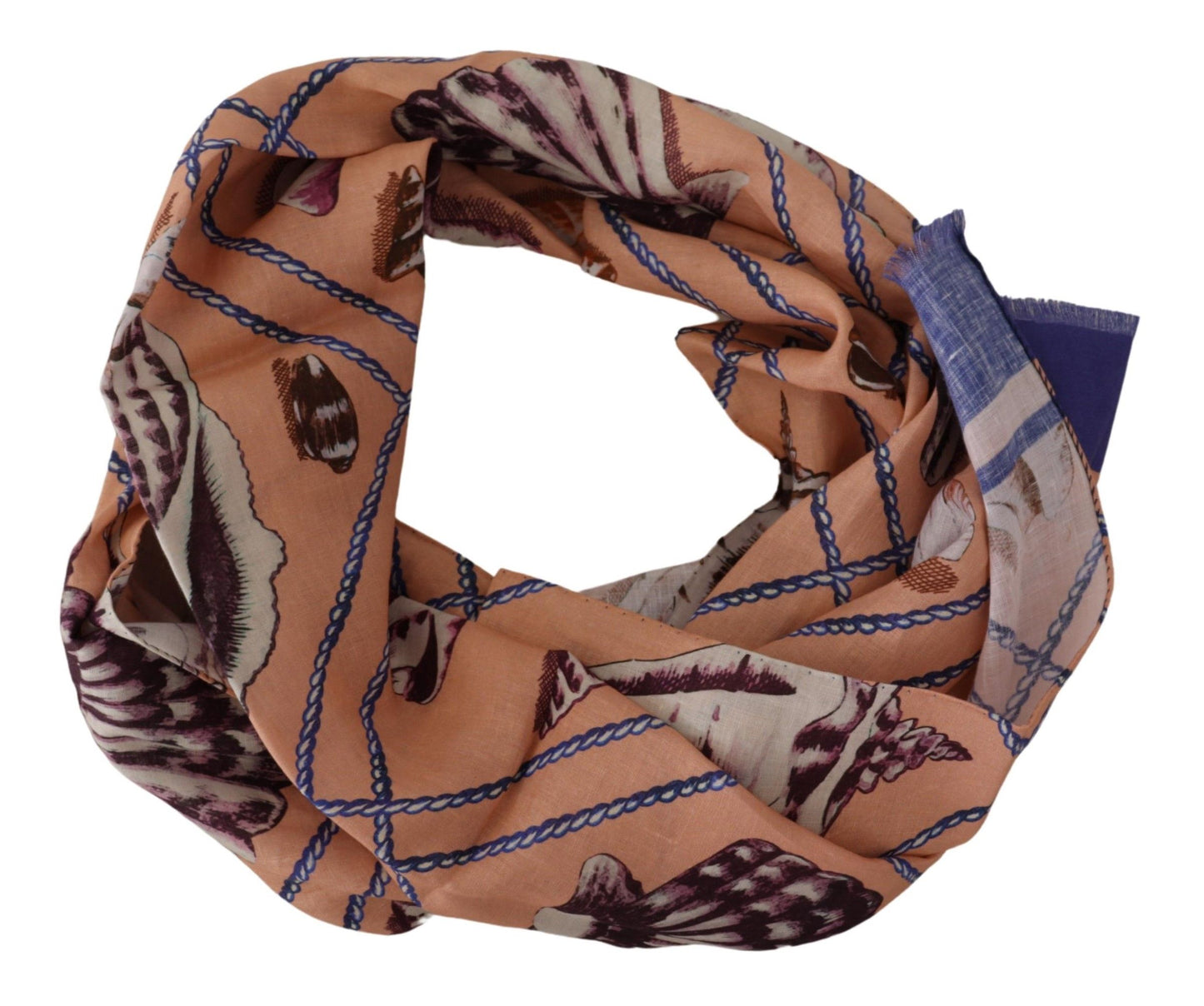 Dolce &amp; Gabbana Multicolor Seashell Linne Scarf för män