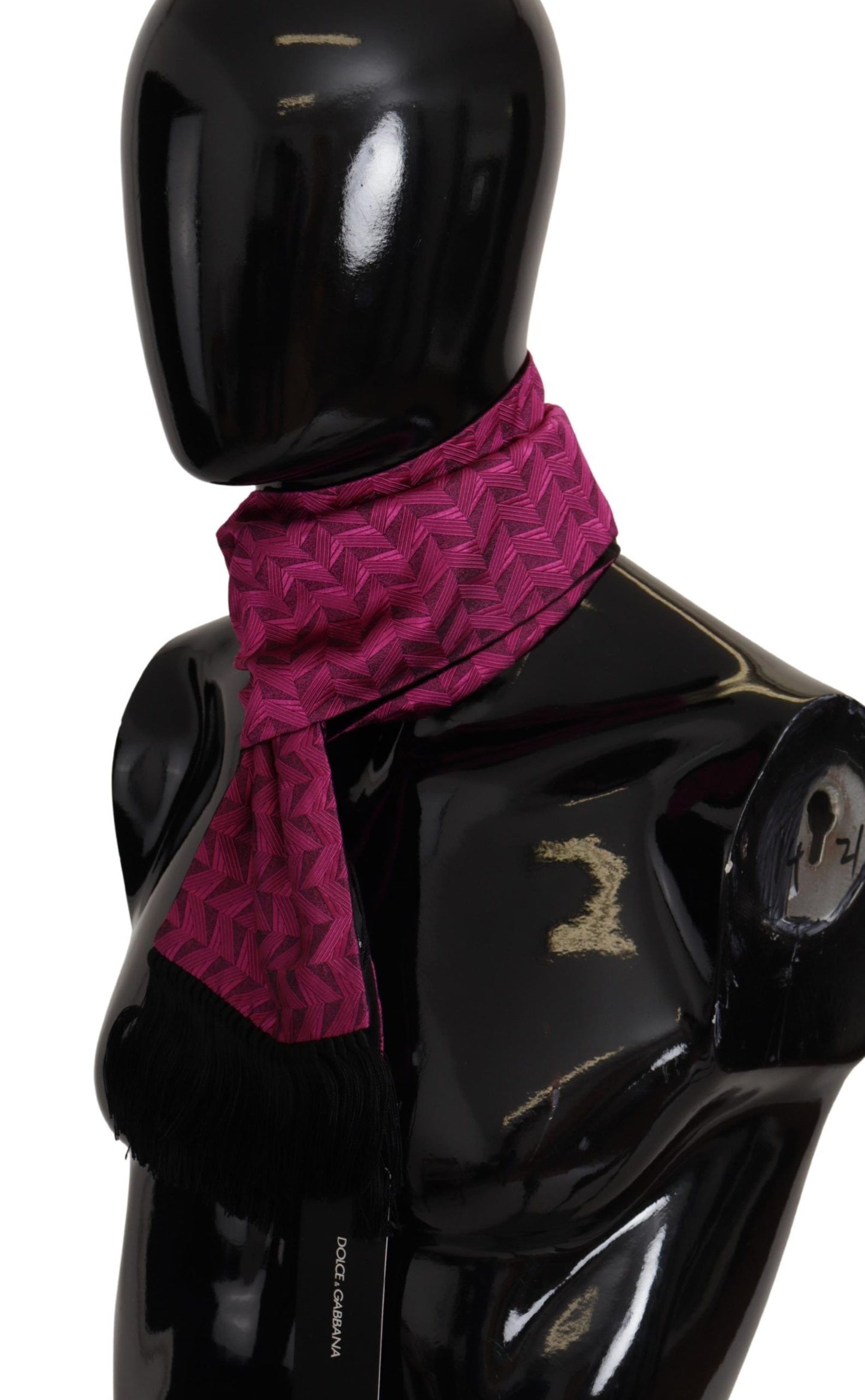 Dolce &amp; Gabbana Elegant magenta sidenscarf för män