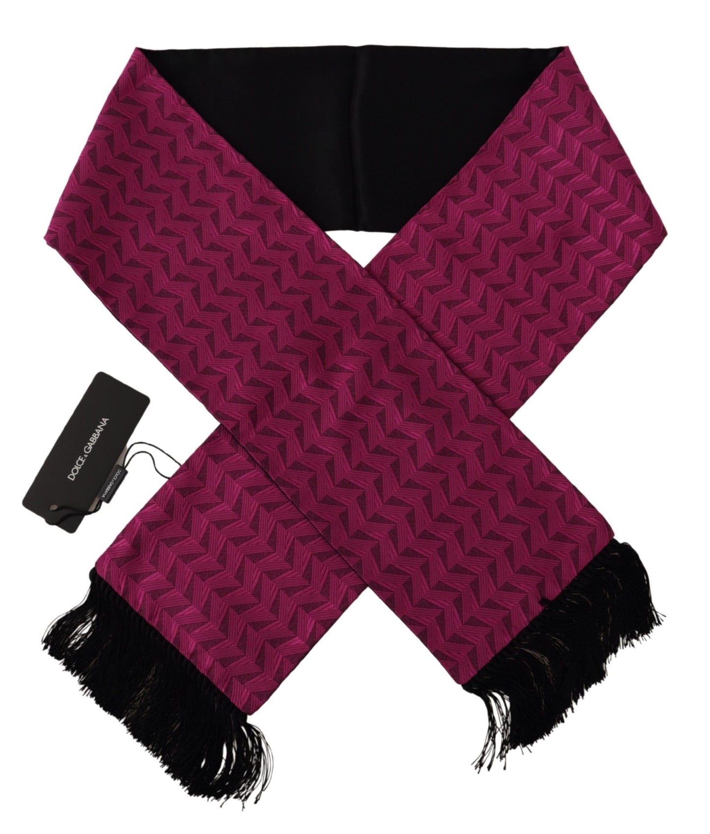 Dolce &amp; Gabbana Elegant magenta sidenscarf för män