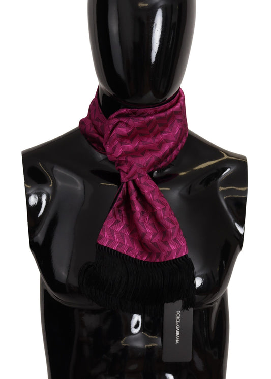 Dolce &amp; Gabbana Elegant magenta sidenscarf för män