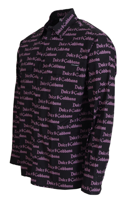 Dolce &amp; Gabbana Elegant Slim Fit Black Dress Shirt