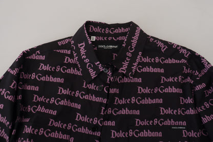 Dolce &amp; Gabbana Elegant Slim Fit Black Dress Shirt