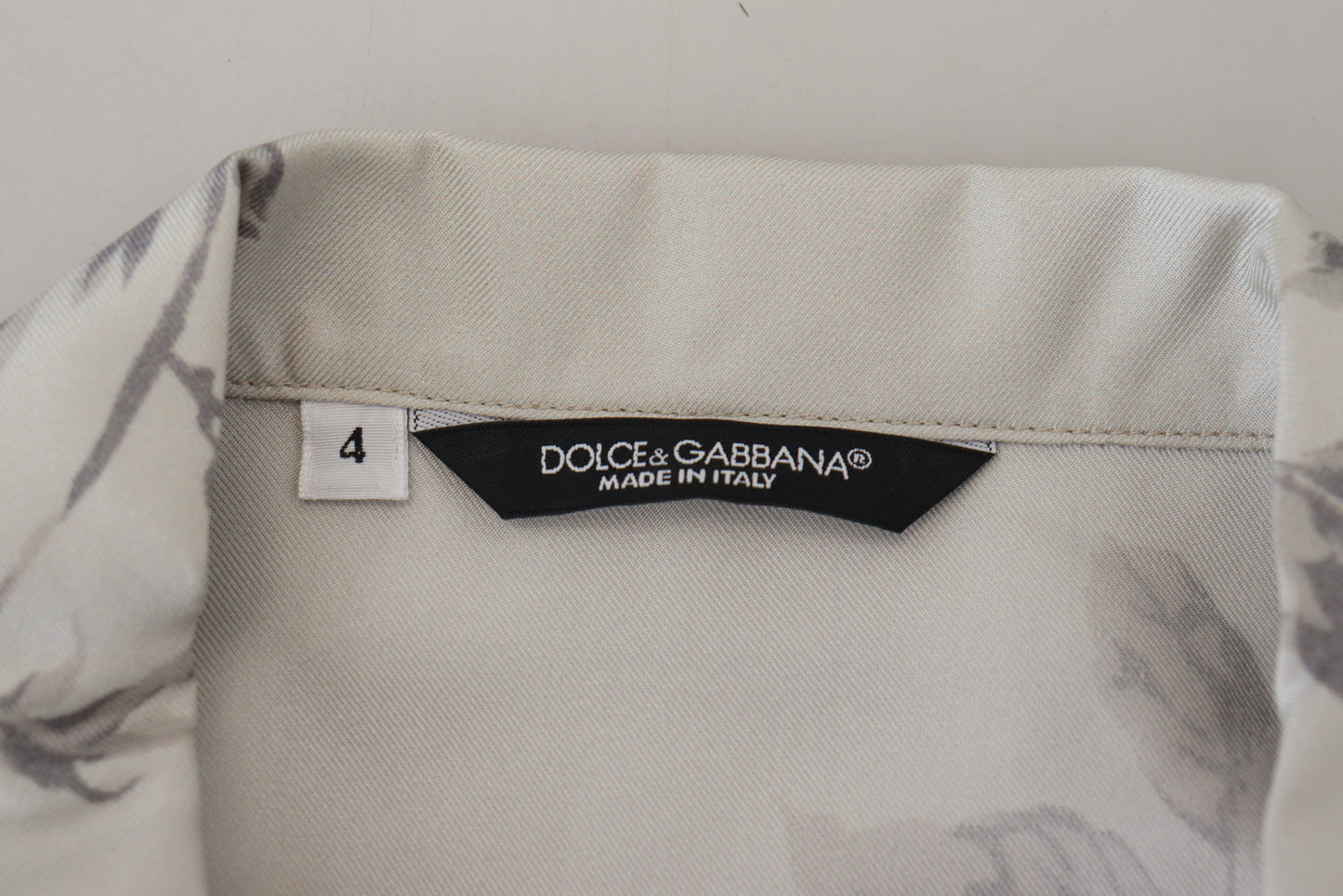 Dolce &amp; Gabbana Elegant fritidsskjorta med fågeltryck i siden