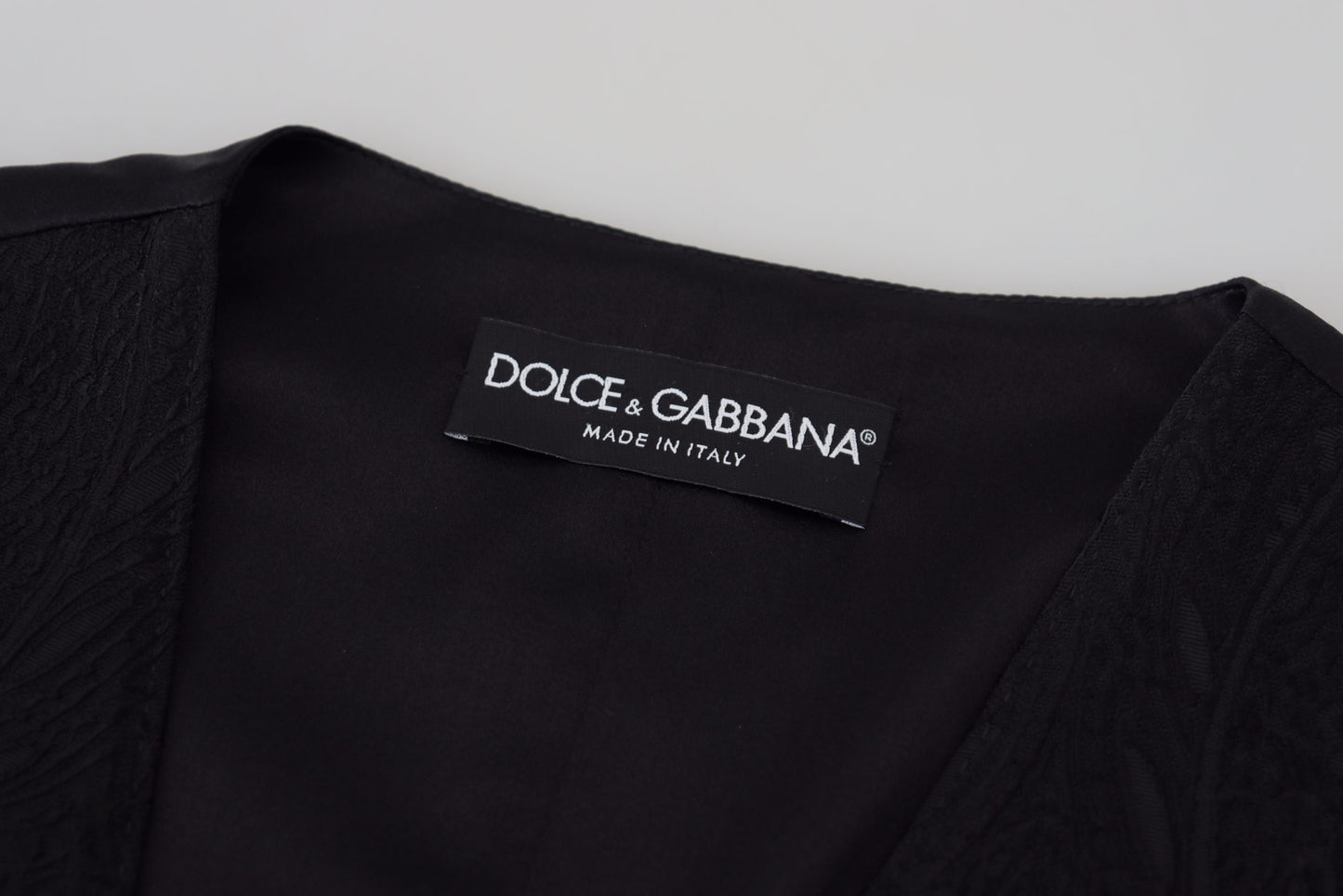 Chaleco elegante de mezcla de seda negra de Dolce &amp; Gabbana