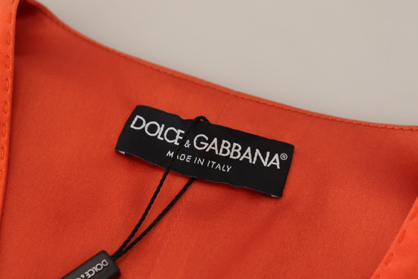 Chaleco elegante de seda naranja de Dolce &amp; Gabbana