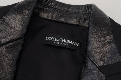 Dolce &amp; Gabbana Elegant Cropped Black Designer Jacka