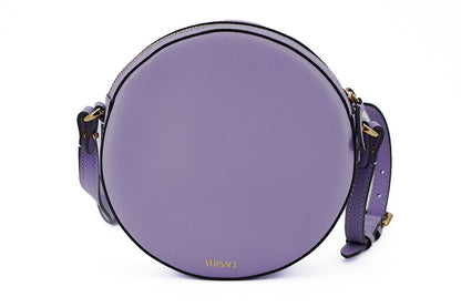 Bolso de hombro redondo elegante de color morado de Versace