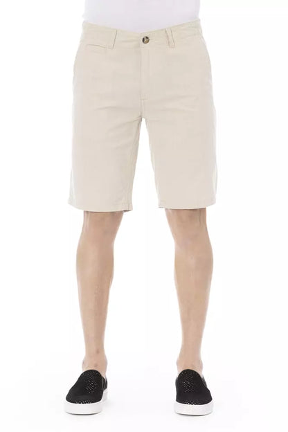 Baldinini Trend Beige Bomull Herr Bermuda Short