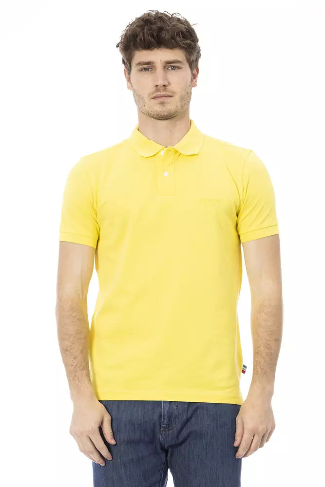 Polo de algodón amarillo para hombre Baldinini Trend