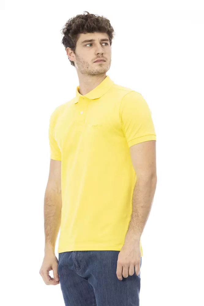 Polo de algodón amarillo para hombre Baldinini Trend