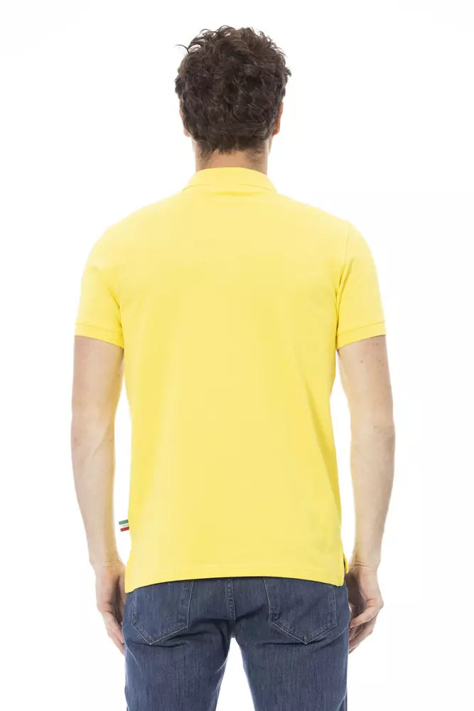 Polo de algodón amarillo para hombre Baldinini Trend