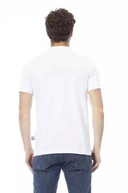 Polo de algodón blanco para hombre Baldinini Trend