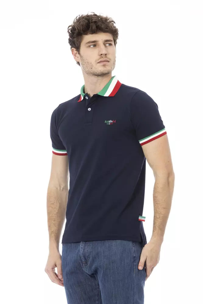 Polo Baldinini Trend de algodón azul para hombre