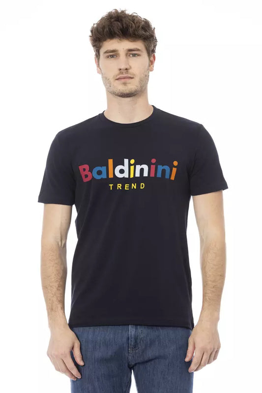 Camiseta de algodón azul Baldinini Trend para hombre