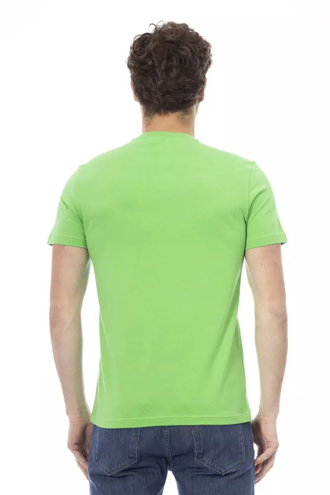 Camiseta de algodón verde Baldinini Trend para hombre