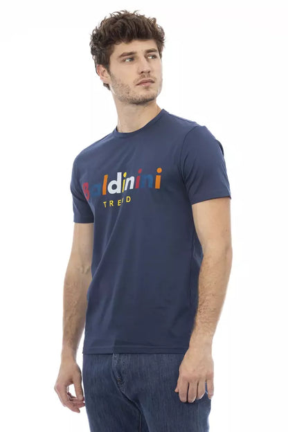 Camiseta de algodón azul Baldinini Trend para hombre