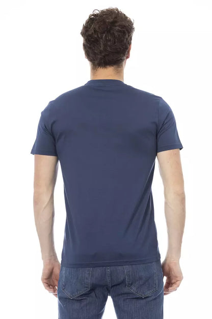 Camiseta de algodón azul Baldinini Trend para hombre