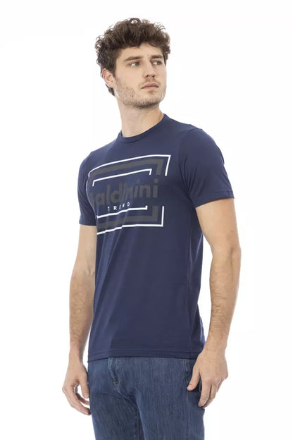 Camiseta de algodón azul Baldinini Trend para hombre