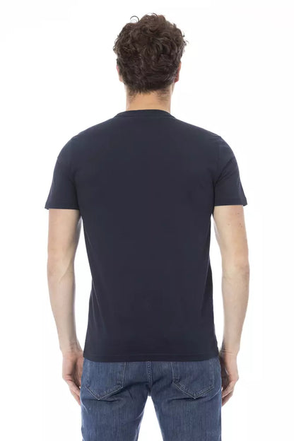 Camiseta de algodón azul Baldinini Trend para hombre