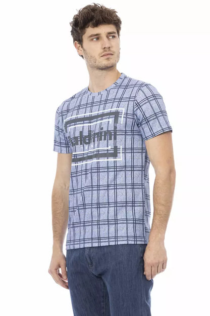 Camiseta de algodón azul claro para hombre Baldinini Trend