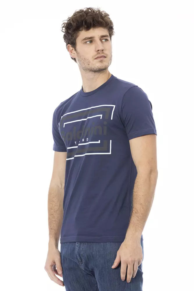 Camiseta de algodón azul Baldinini Trend para hombre