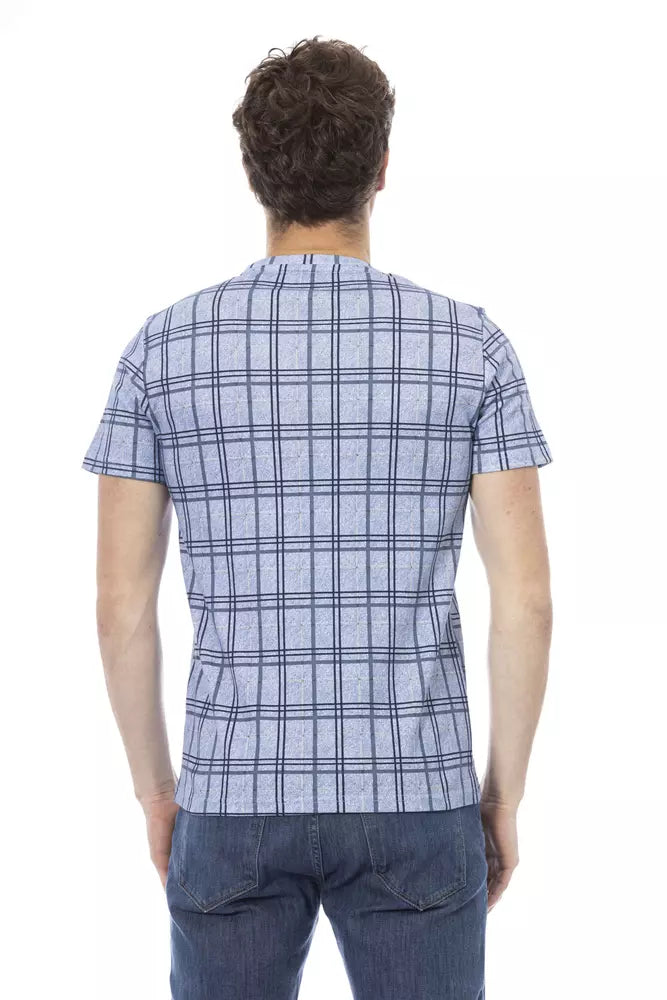 Camiseta de algodón azul claro para hombre Baldinini Trend