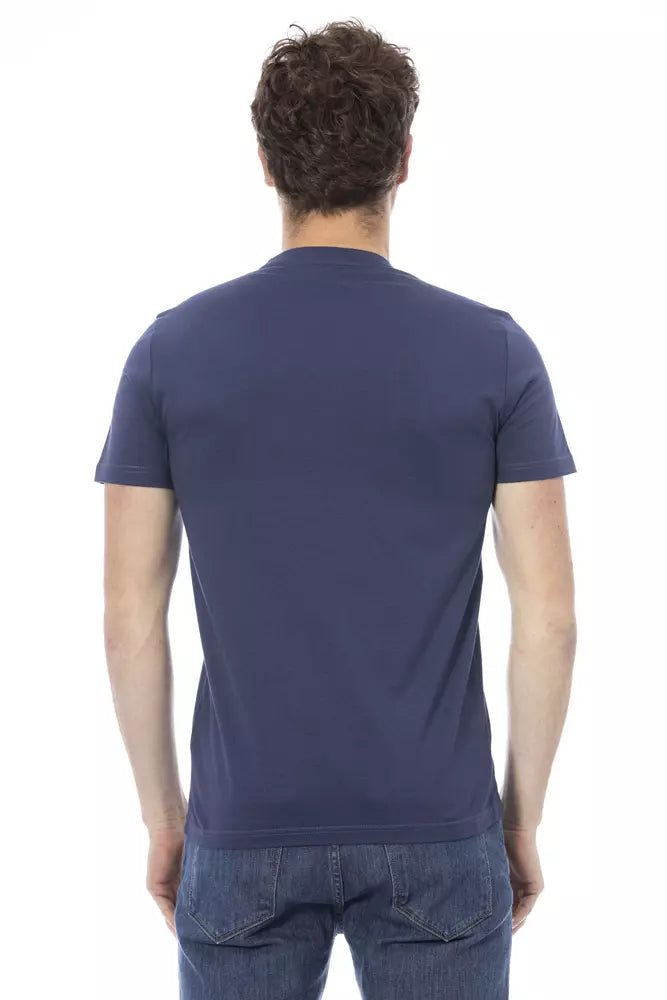 Camiseta de algodón azul Baldinini Trend para hombre