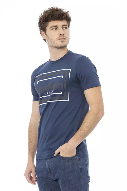 Camiseta de algodón azul Baldinini Trend para hombre