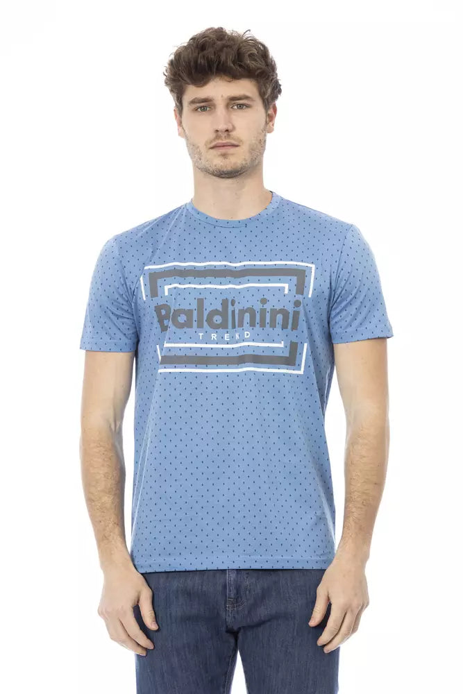 Camiseta de algodón azul claro para hombre Baldinini Trend