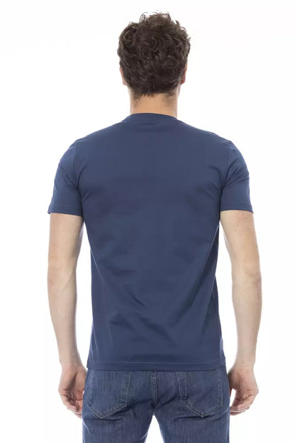 Camiseta de algodón azul Baldinini Trend para hombre