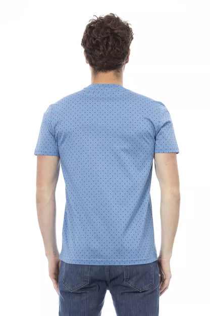 Camiseta de algodón azul claro para hombre Baldinini Trend