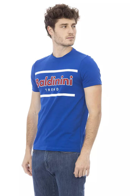 Camiseta de algodón azul Baldinini Trend para hombre