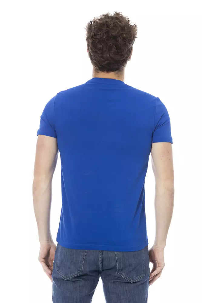 Camiseta de algodón azul Baldinini Trend para hombre