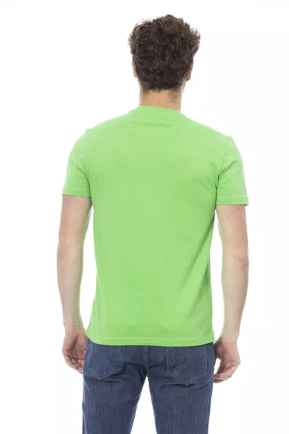 Camiseta de algodón verde Baldinini Trend para hombre