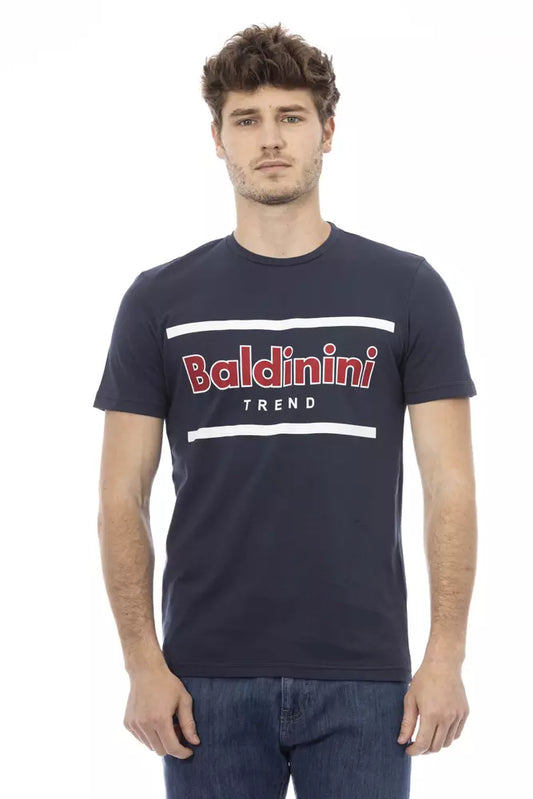 Camiseta de algodón azul Baldinini Trend para hombre