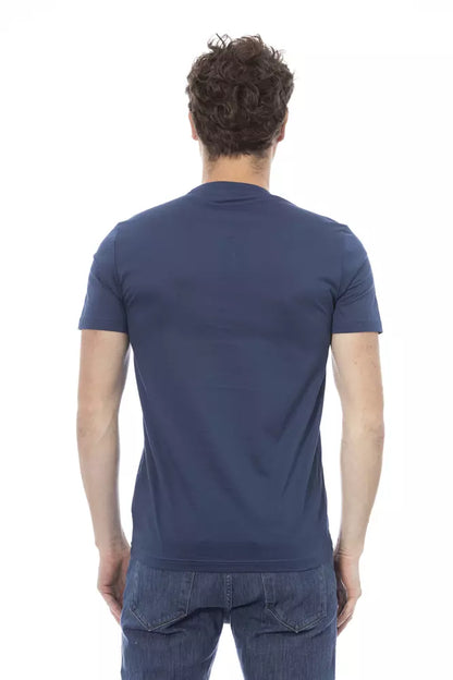 Camiseta de algodón azul Baldinini Trend para hombre