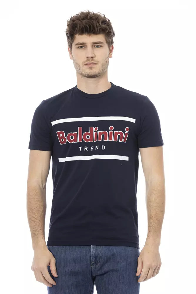 Camiseta de algodón azul Baldinini Trend para hombre