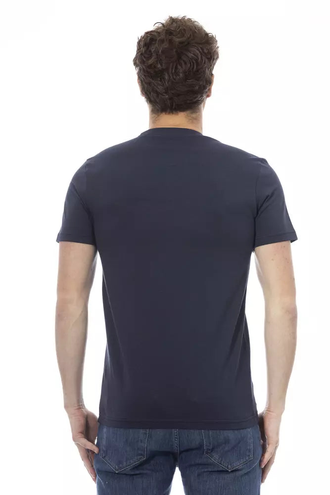 Camiseta de algodón azul Baldinini Trend para hombre