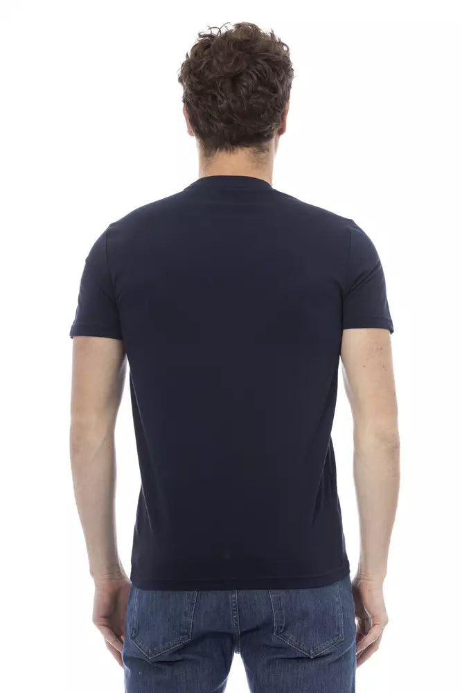 Camiseta de algodón azul Baldinini Trend para hombre