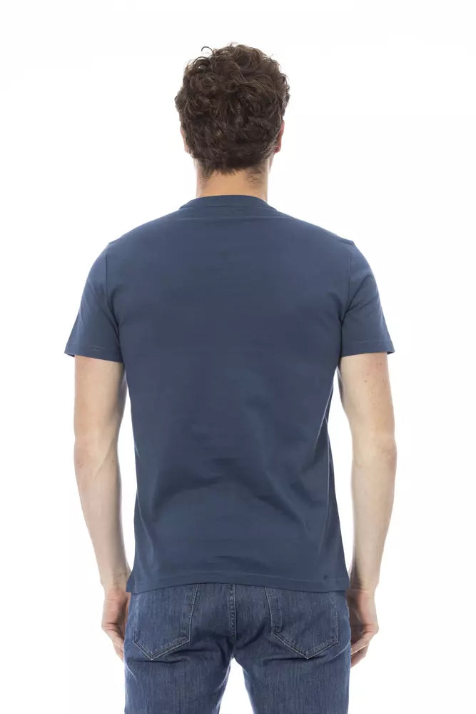 Camiseta de algodón azul Baldinini Trend para hombre