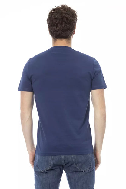 Camiseta de algodón azul Baldinini Trend para hombre