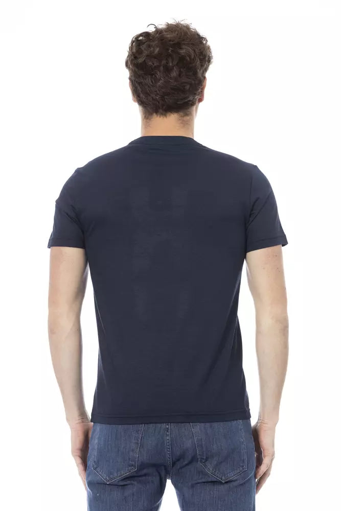 Camiseta de algodón azul Baldinini Trend para hombre