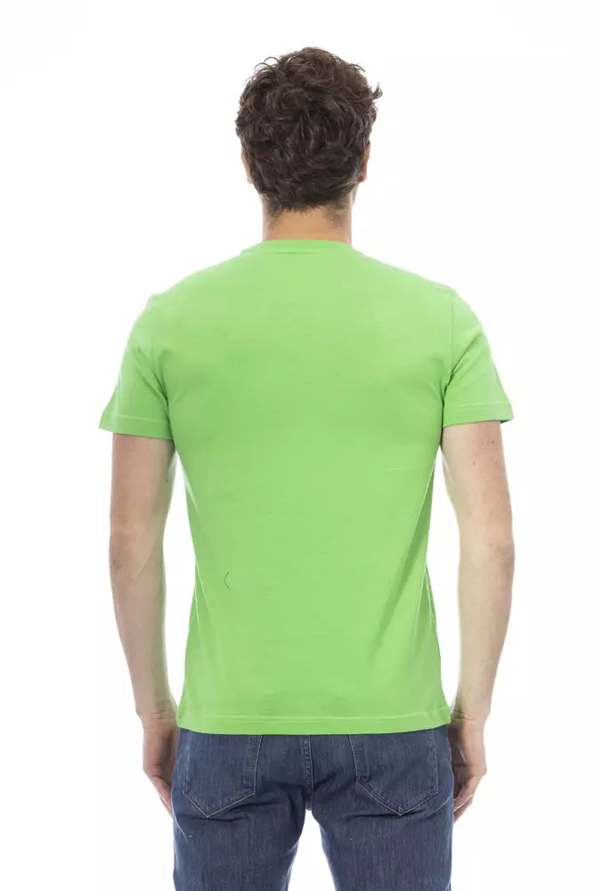 Camiseta de algodón verde Baldinini Trend para hombre