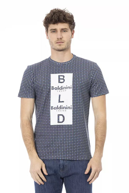 Camiseta de algodón gris Baldinini Trend para hombre