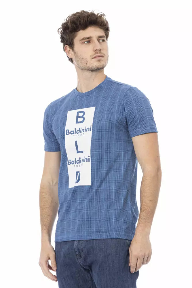 Camiseta de algodón azul claro para hombre Baldinini Trend