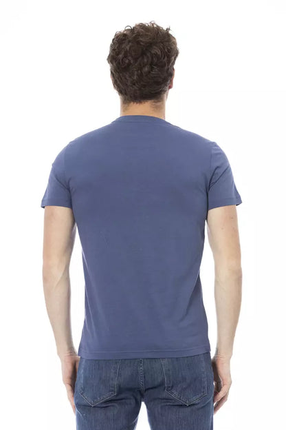 Camiseta de algodón azul Baldinini Trend para hombre