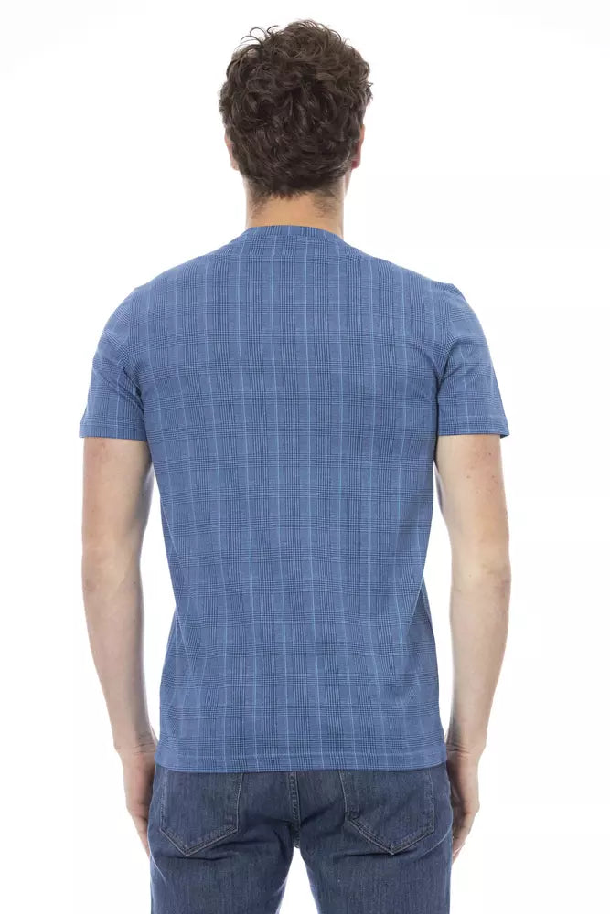 Camiseta de algodón azul claro para hombre Baldinini Trend