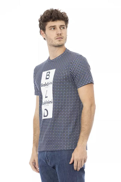 Camiseta de algodón gris Baldinini Trend para hombre