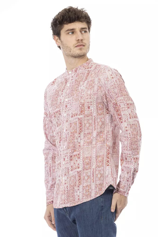 Camisa de algodón roja para hombre Baldinini Trend