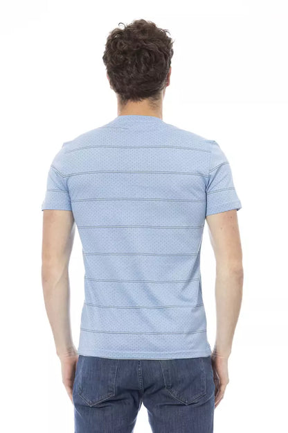 Camiseta de algodón azul claro para hombre Baldinini Trend